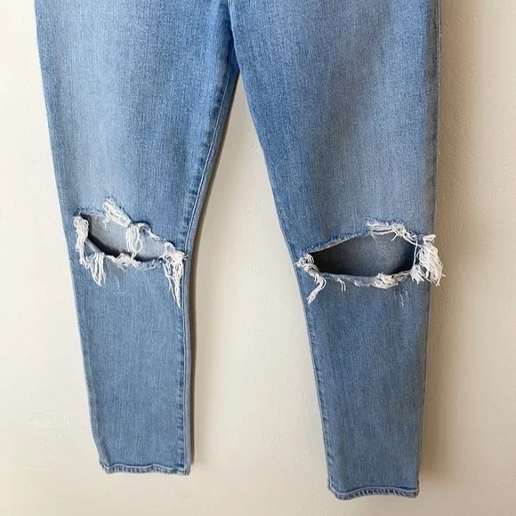 Agolde Toni ripped knee slim straight jeans - Picture 6 of 12